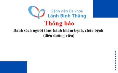 Danh sách người thực hành khám bệnh, chữa bệnh  (điều dưỡng viên) (01/01/2026-30/06/2026)